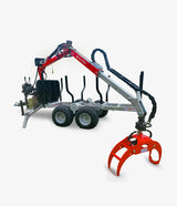 Timmervagn ASH 4000 med motor, hydraulik och vinsch